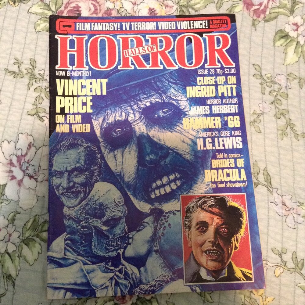 ORIGINAL Lot of 2 Halls of Horror 1983-1984 British Pulp Magazines - Picture 5 of 7